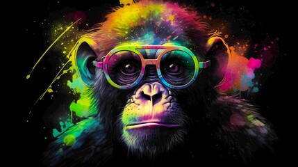 Obraz na płótnie Canvas Monkey, generative AI
