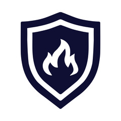 Fire, shield, alarm, fire protection alarm icon