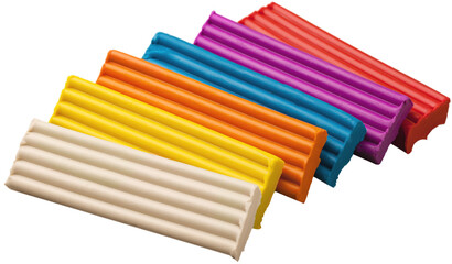Different colored plasticine Educational games for children.