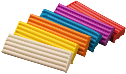 Different colored plasticine Educational games for children.