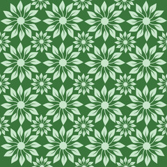Design illustration background or wallpaper with seamless pattern green leaf flower nature theme