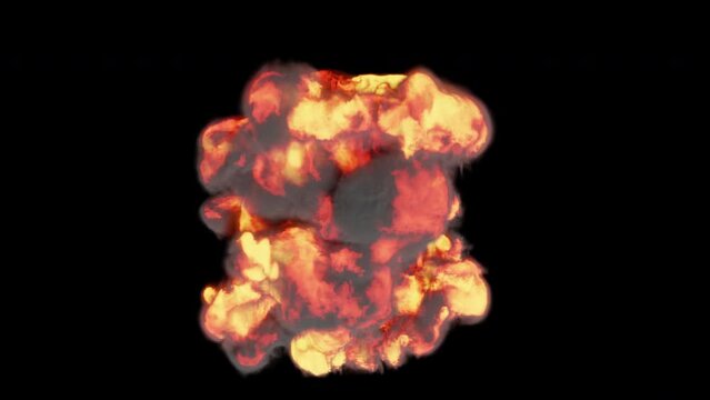 Fire blast flames with black background