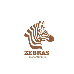 Free vector logo zebras icon design illustration