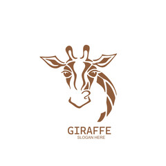 Free vector logo giraffe icon design illustration