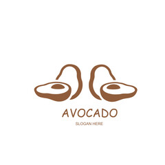 Free vector logo avocado icon design illustration