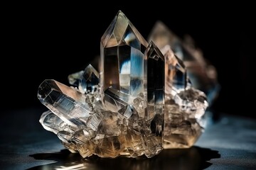 Quartz, Gemstone crystal sparkling (Ai generated)