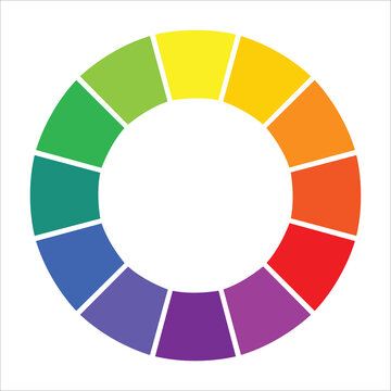 color chart wheel, gradient rainbow, circular rainbow. 