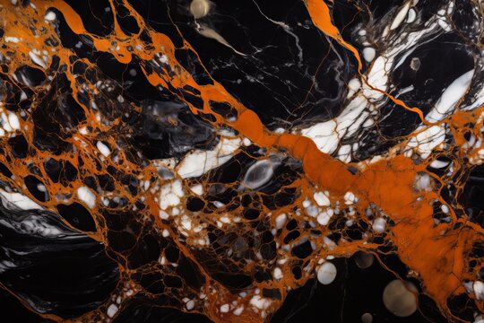Orange black and white marble pattern nature beautiful