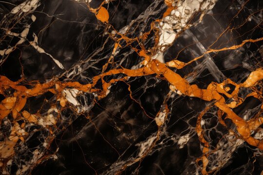 Orange black and white marble pattern nature beautiful