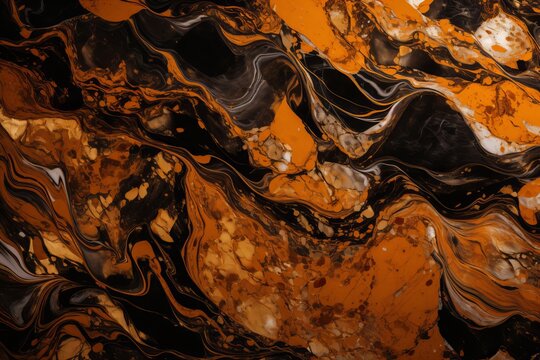 Orange black and white marble pattern nature beautiful