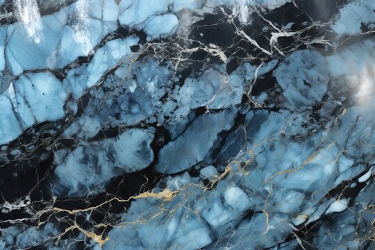 beautiful natural blue black marble pattern