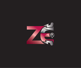 Electric Energy ZE letter creative Design Technology logo