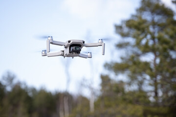 Small drone in action