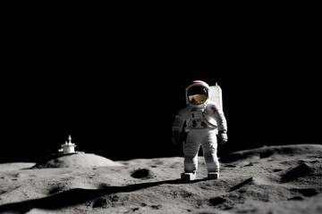 Fototapeta na wymiar man on the moon
