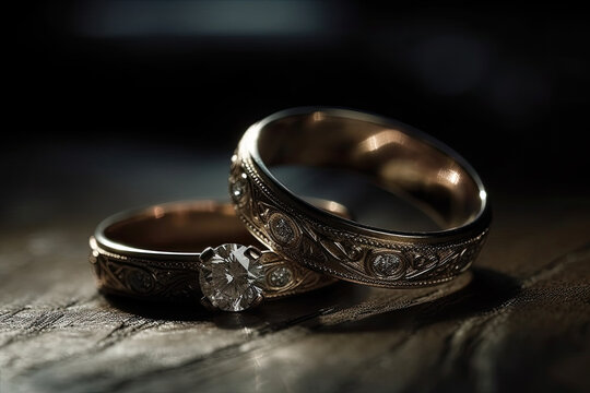 antique silver ring created with Generative AI technology