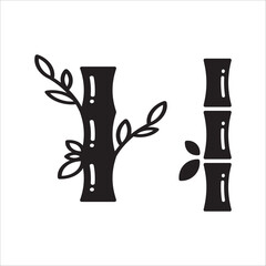 Bamboo vector icon. Bamboo tree flat sign design illustration. Bamboo nature tree symbol pictogram. UX UI icon