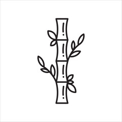 Fototapeta premium Bamboo vector icon. Bamboo tree flat sign design illustration. Bamboo nature tree symbol pictogram. UX UI icon