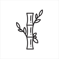 Bamboo vector icon. Bamboo tree flat sign design illustration. Bamboo nature tree symbol pictogram. UX UI icon