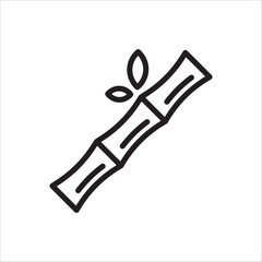 Bamboo vector icon. Bamboo tree flat sign design illustration. Bamboo nature tree symbol pictogram. UX UI icon