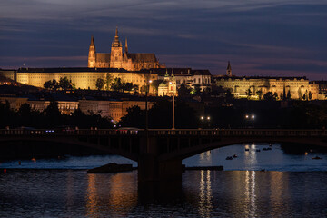 Fototapeta na wymiar Prague Castle at Twilight