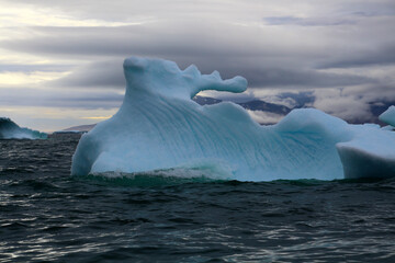 Iceberg in the shape of a moose in Ilulissat Icefjord in Disko Bay, Greenland, Denmark