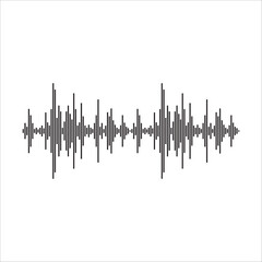 Plakat Sound wave vector icon. Wave form flat sign design illustration. Equalizer wave symbol pictogram. UX UI icon