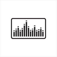 Sound wave vector icon. Wave form flat sign design illustration. Equalizer wave symbol pictogram. UX UI icon