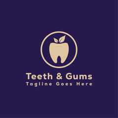 teeth & gum logo, vintage and business logo design.