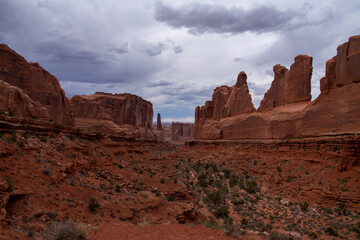 Fototapeta premium Clouds over the canyons in Utah