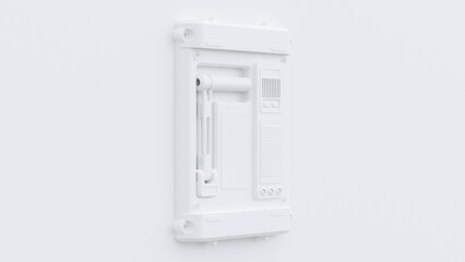 Factory lever switch premium photo 3d clay render on white background
