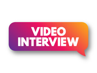 Video Interview is a job interview that takes place remotely and uses video technology as the communication medium, text concept background