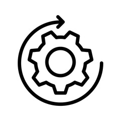 Gear icon. workflow sign. vector illustration