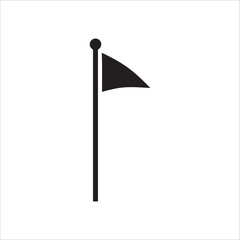 Golf flag vector icon. Golf flag flat sign design. Flag symbol pictogram. UX UI icon