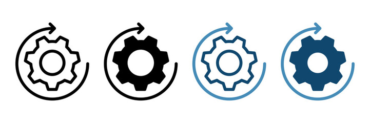 Gear icon. workflow sign. vector illustration