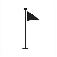 Golf flag vector icon. Golf flag flat sign design. Flag symbol pictogram. UX UI icon