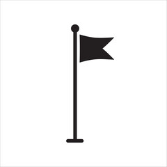 Golf flag vector icon. Golf flag flat sign design. Flag symbol pictogram. UX UI icon