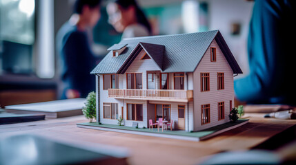 Obraz na płótnie Canvas House models for the architecture area AI Generation