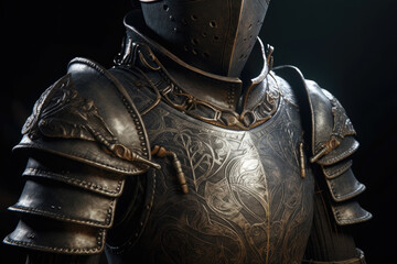 black knight helmet created with Generative AI technology