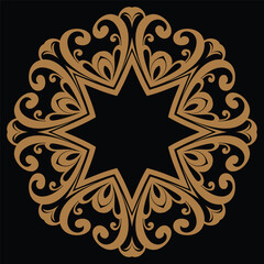 Gold pattern on a black background