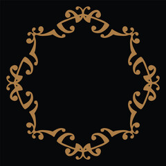 A gold frame with a floral design on it