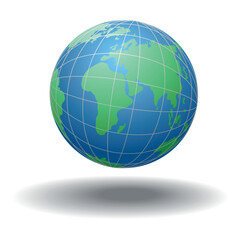 Globe icon. Vector on white background