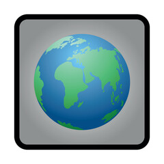 Globe icon. Vector on white background