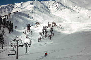 Gulmarg Ski resort in winter - Kashmir, India