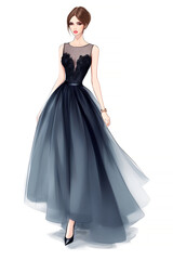 Fototapeta premium fashion female illustration