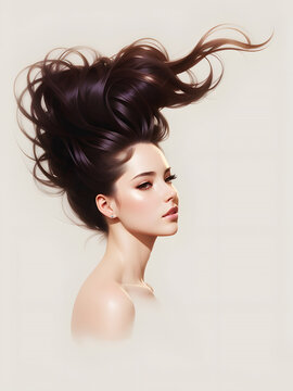 hairstyle studio illustration