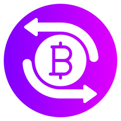 Fototapeta premium money flow gradient icon