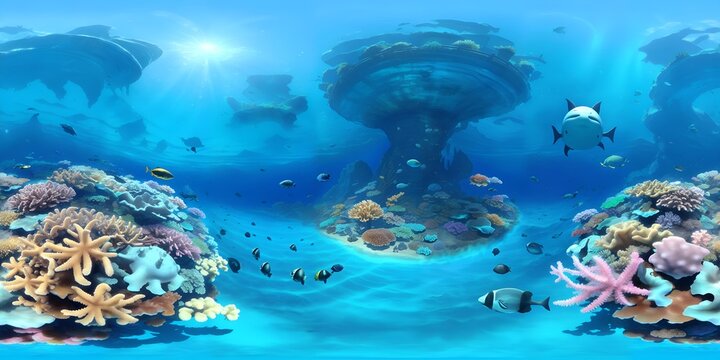 Underwater World:  an immersive underwater world, with coral reefs, schools of fish, and sunken ruins. You could also add in mythical creatures 