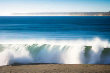 USA, California, La Jolla, Ocean abstract at Marine Street Beach