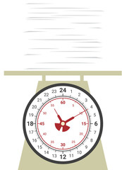 work overtime, work on day clock scales, pile of work, document paper above one day time scales, business balance concept, transparent png, illustration