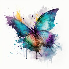 watercolor painting butterfly